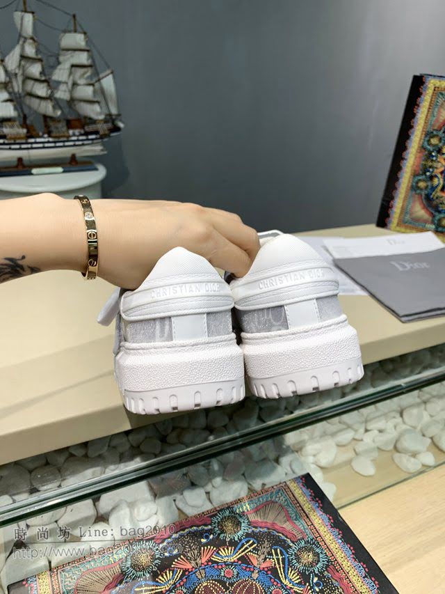 DIOR女鞋 迪奧2021專櫃新款魔術貼鞋舌運動鞋 Dior拼接增高運動鞋  naq1543